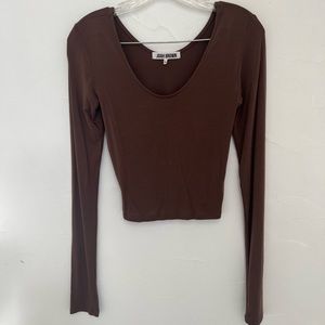 Joah Brown Scoop Neck Long Sleeve